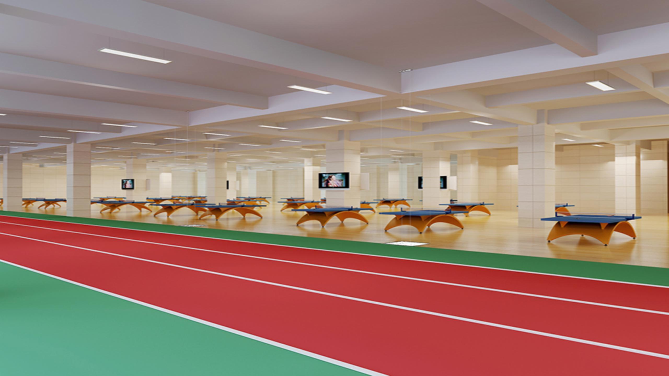 Tsinghua High School table tennis Hall
